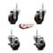 Service Caster 35 Inch High Temp Glass Filled Nylon 58 Inch Threaded Stem Caster Set 2 Brakes SCC SCC-TS20S3514-GFNSHT-58212-2-TLB-2 - alternate 4